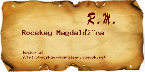Rocskay Magdaléna névjegykártya
